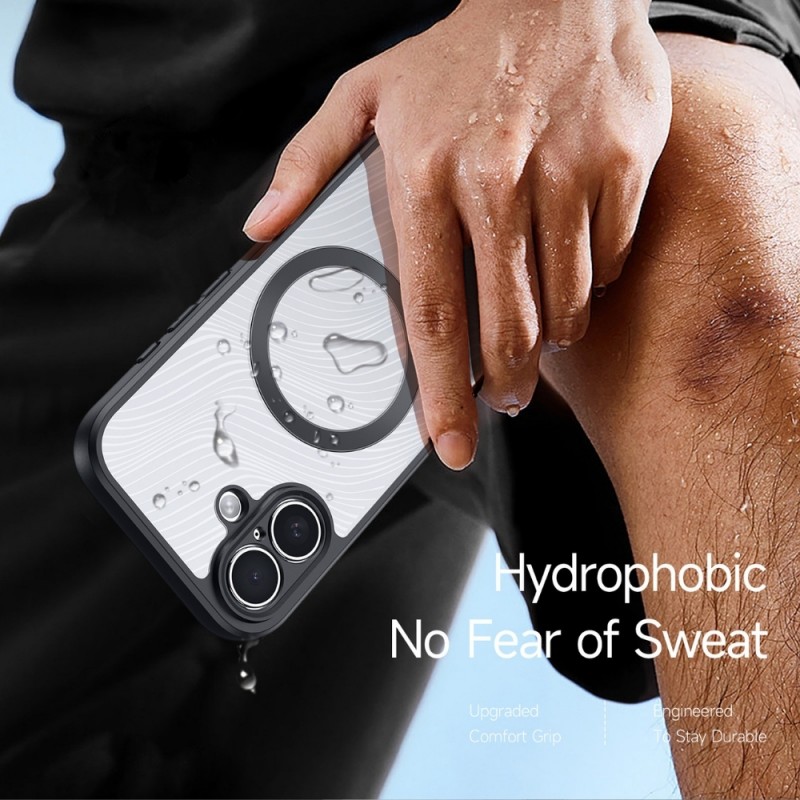 Силиконов твърд кейс Dux Ducis AIMO с Magsafe, За iPhone 17 (6.3), Черен