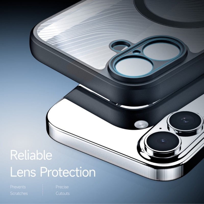 Силиконов твърд кейс Dux Ducis AIMO с Magsafe, За iPhone 17 (6.3), Черен