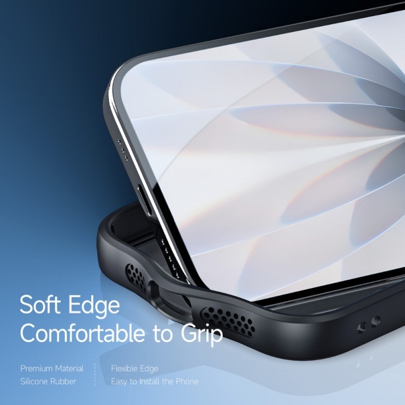 Силиконов твърд кейс Dux Ducis AIMO с Magsafe, За iPhone 17 (6.3), Черен