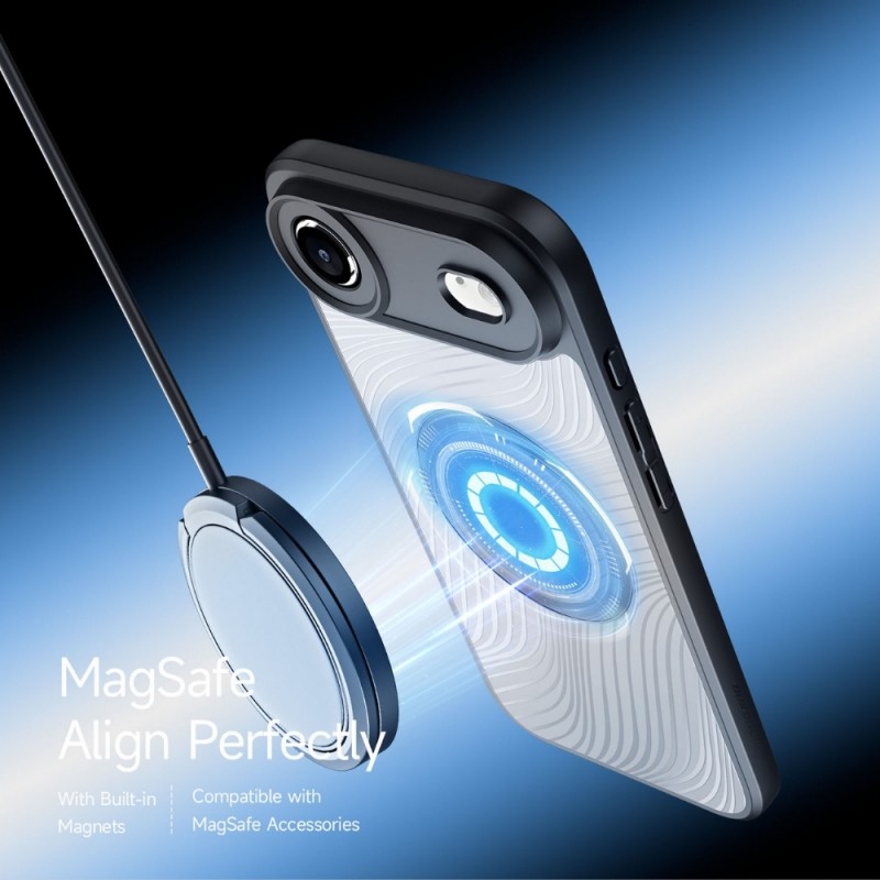 Силиконов твърд кейс Dux Ducis AIMO с Magsafe, За iPhone 17 Air (6.9), Черен