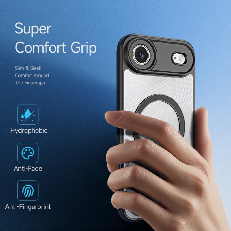 Силиконов твърд кейс Dux Ducis AIMO с Magsafe, За iPhone 17 Air (6.9), Черен