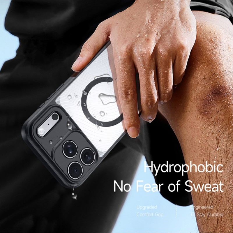 Силиконов твърд кейс Dux Ducis AIMO с Magsafe, За iPhone 17 Pro (6.3), Черен