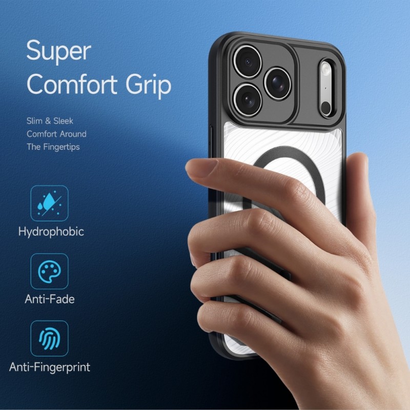 Силиконов твърд кейс Dux Ducis AIMO с Magsafe, За iPhone 17 Pro Max (6.9), Черен