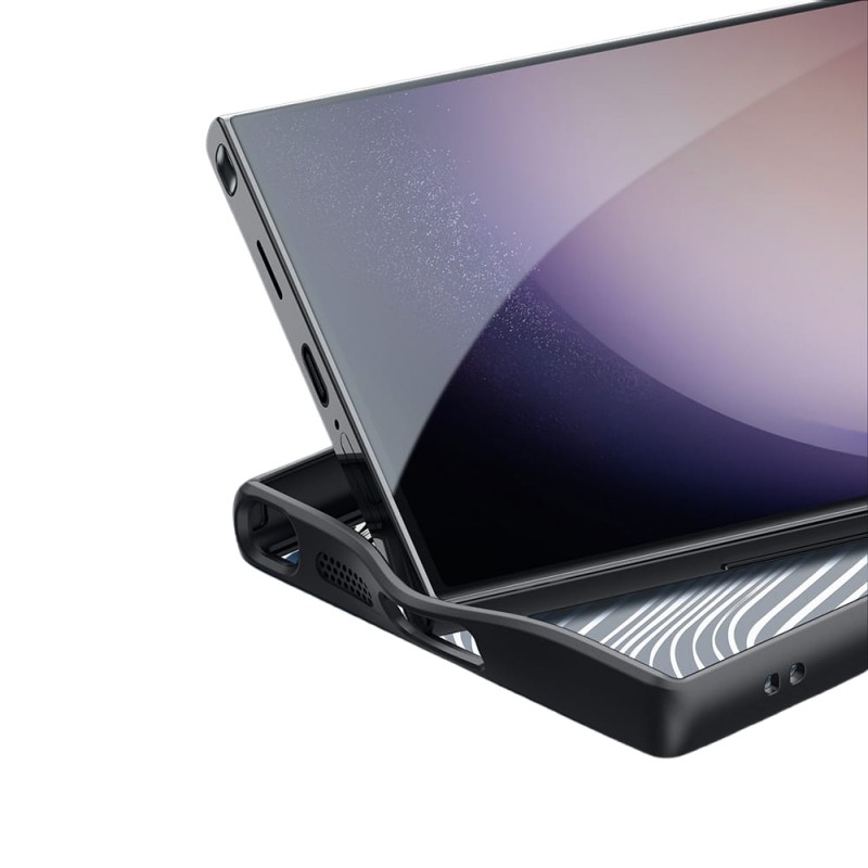 Силиконов твърд кейс Dux Ducis AIMO с Magsafe, За Samsung Galaxy S24 Ultra (S928B), Черен