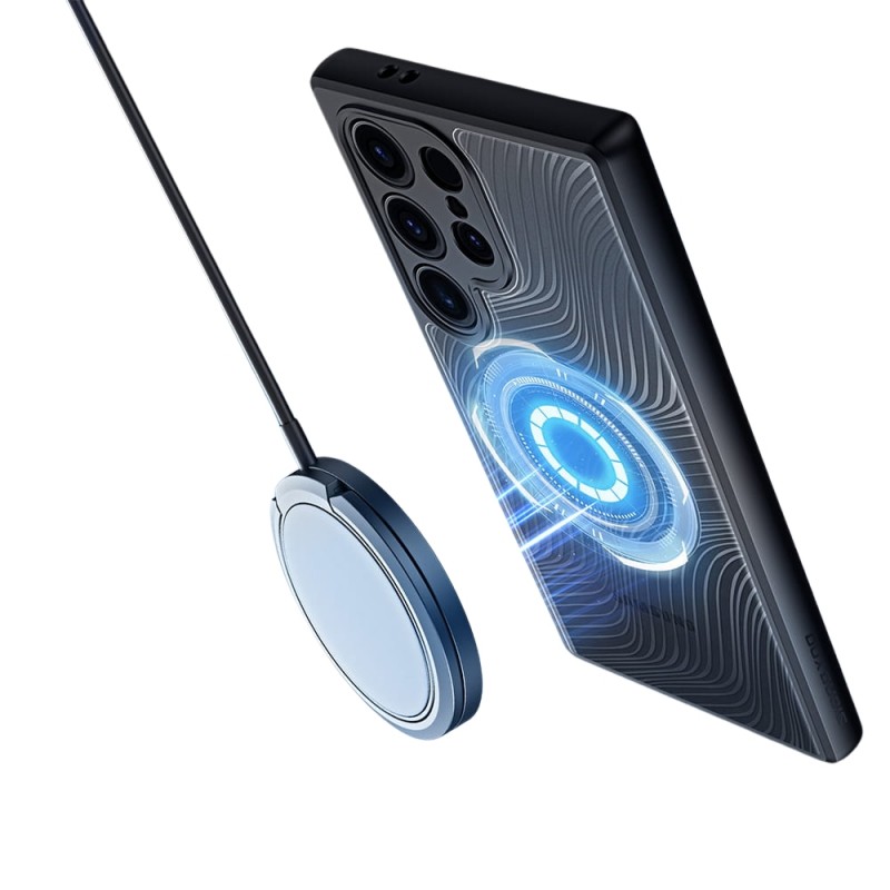 Силиконов твърд кейс Dux Ducis AIMO с Magsafe, За Samsung Galaxy S24 Ultra (S928B), Черен