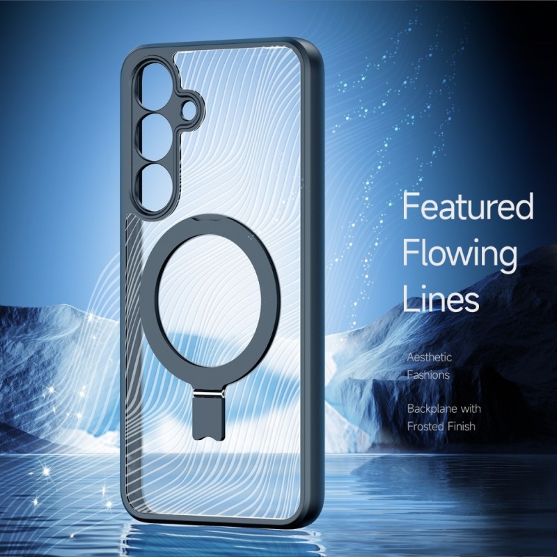 Силиконов твърд кейс Dux Ducis AIMO с Magsafe, За Samsung Galaxy S25, Черен