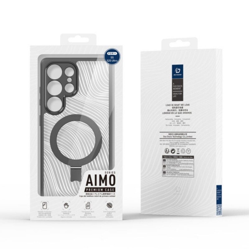 Силиконов твърд кейс Dux Ducis AIMO с Magsafe, За Samsung Galaxy S25 Ultra, Черен