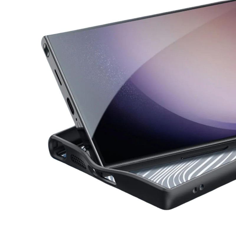 Силиконов твърд кейс Dux Ducis AIMO, За Samsung Galaxy S24 Ultra (S928B), Черен