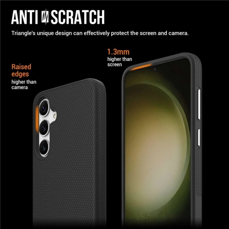 Силиконов твърд кейс Vmax Triangle, За Samsung Galaxy S24 Plus (S926B), Тъмносин
