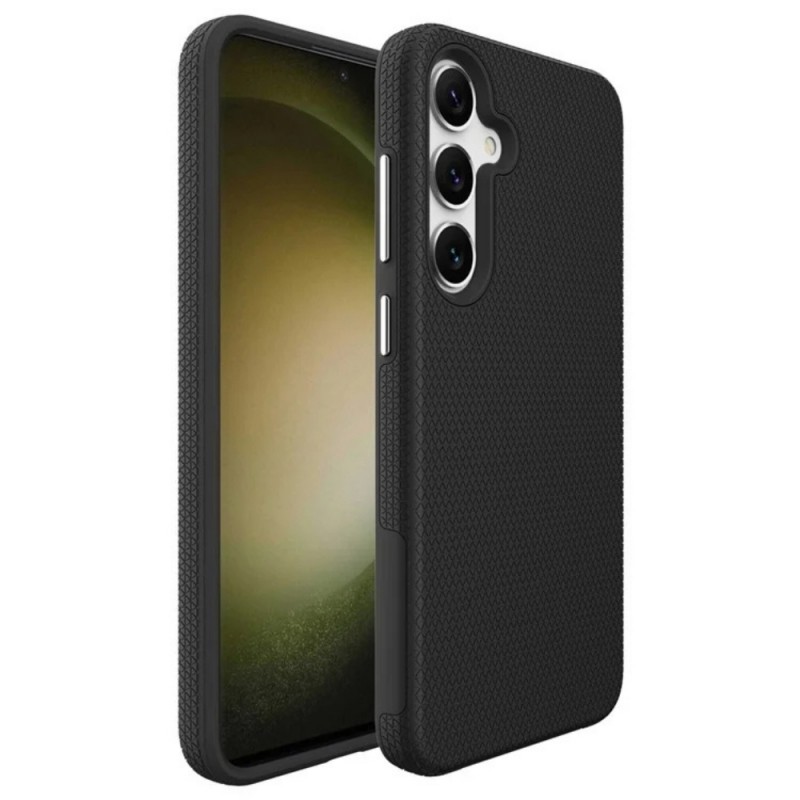 Силиконов твърд кейс Vmax Triangle, За Samsung Galaxy S24 (S921B), Черен