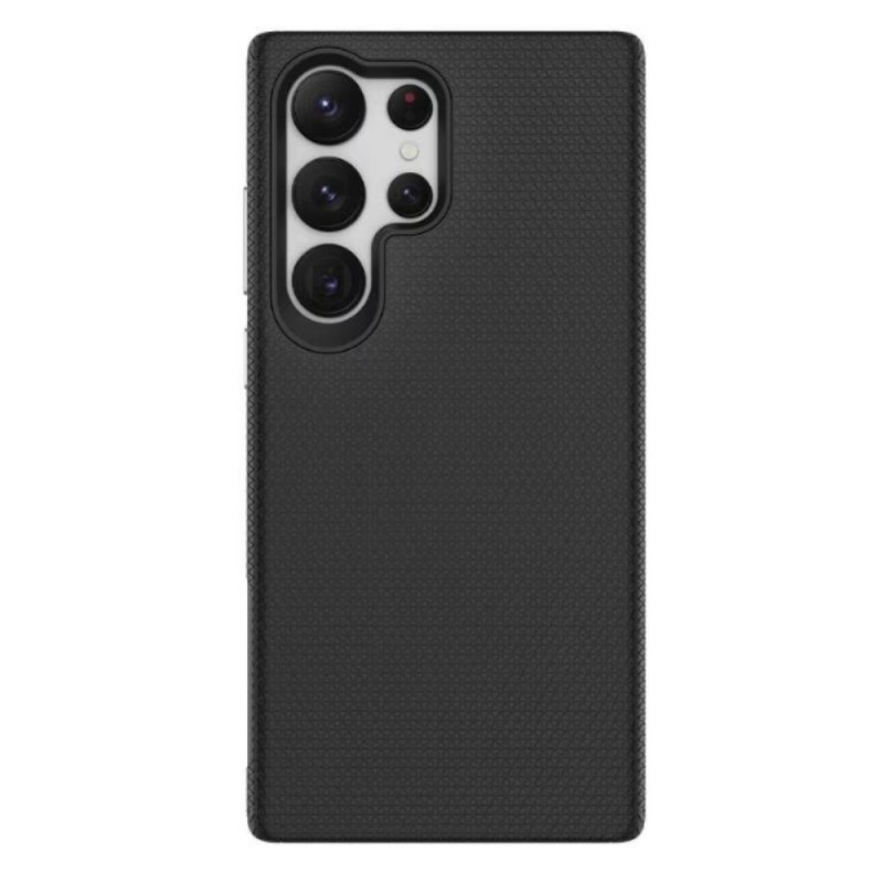 Силиконов твърд кейс Vmax Triangle, За Samsung Galaxy S24 Ultra (S928B), Черен