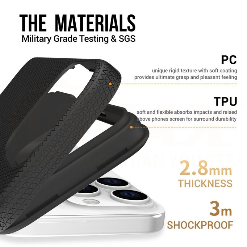 Силиконов твърд кейс Vmax Triangle, За Samsung Galaxy S24 Ultra (S928B), Черен