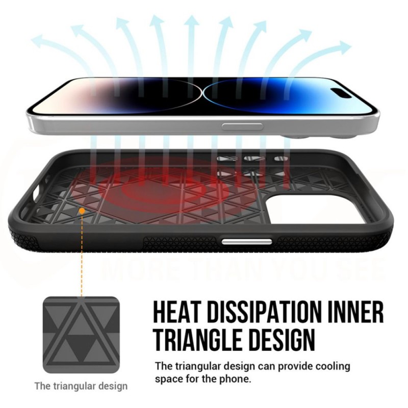 Силиконов твърд кейс Vmax Triangle, За Samsung Galaxy S24 Ultra (S928B), Черен