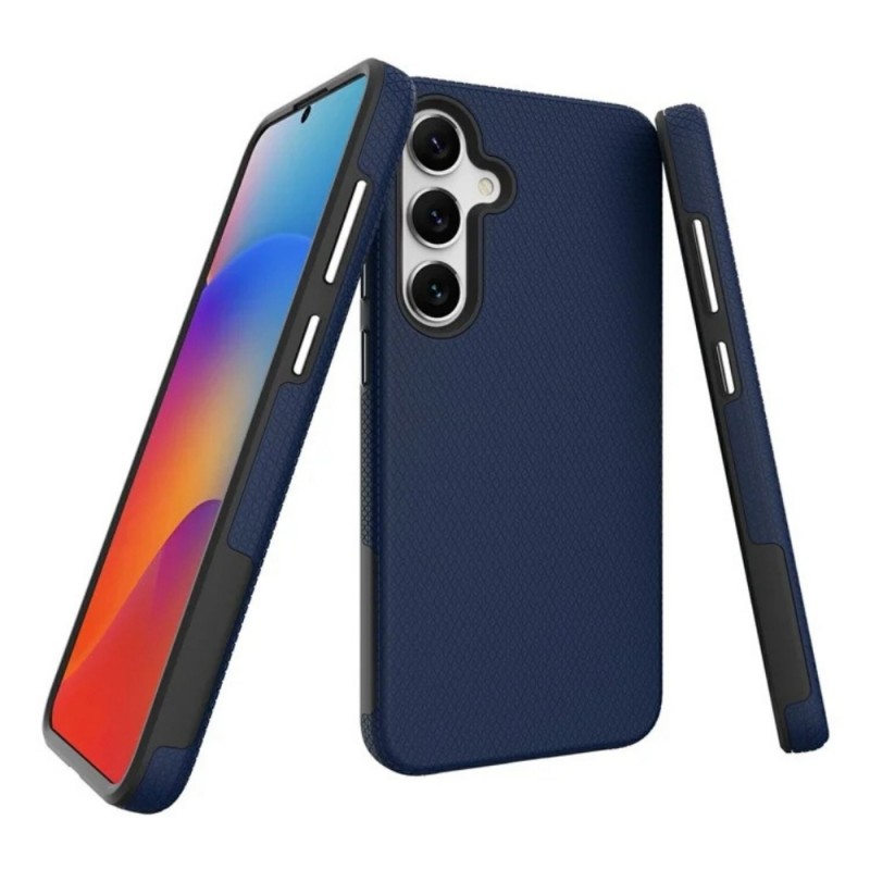 Силиконов твърд кейс Vmax Triangle, За Samsung Galaxy S25 Plus, Тъмносин