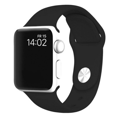 Силиконова каишка bSmart за часовник Apple iWatch 42/44/45/46/49mm, Черна