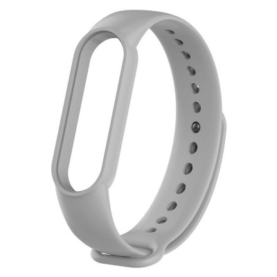 Силиконова каишка bSmart за смарт гривна Xiaomi Mi Band 3/4/5/6, Сива