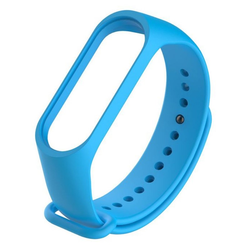 Силиконова каишка bSmart за смарт гривна Xiaomi Mi Band 3/4/5/6, Светлосиня