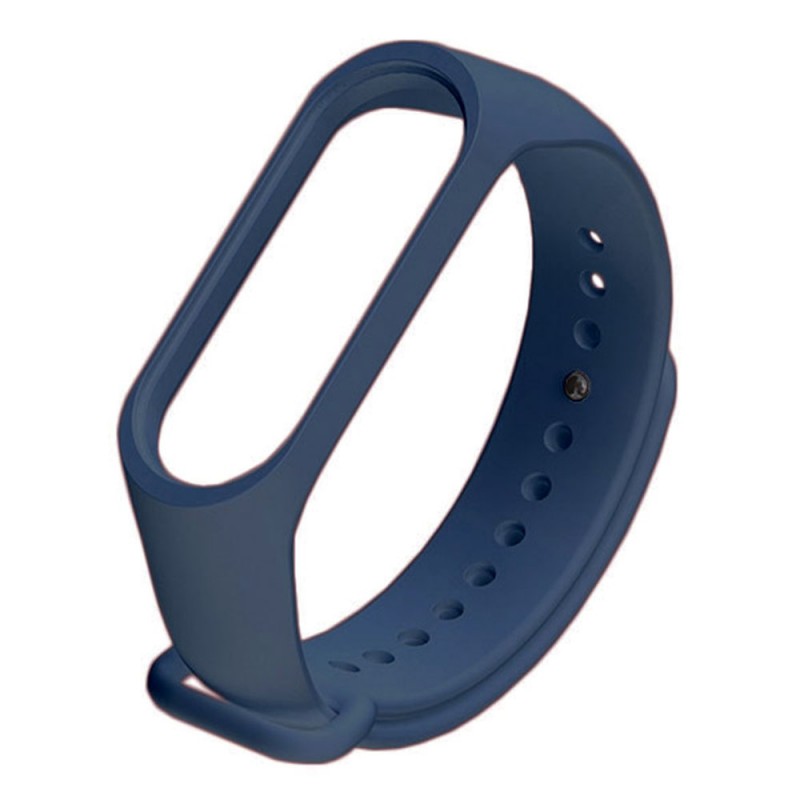 Силиконова каишка bSmart за смарт гривна Xiaomi Mi Band 3/4/5/6, Тъмносиня