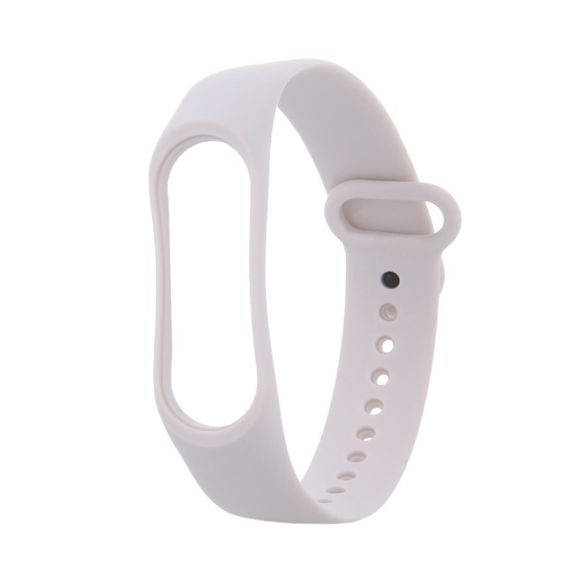 Силиконова каишка bSmart за смарт гривна Xiaomi Mi Band 5/6, Слонова кост