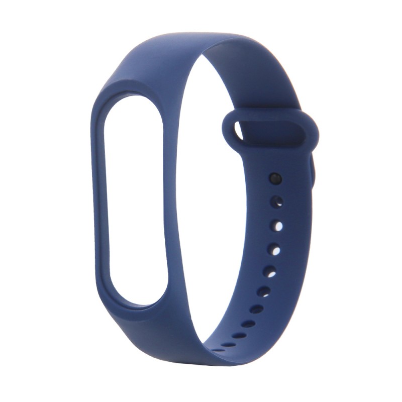 Силиконова каишка bSmart за смарт гривна Xiaomi Mi Band 5/6, Тъмносиня