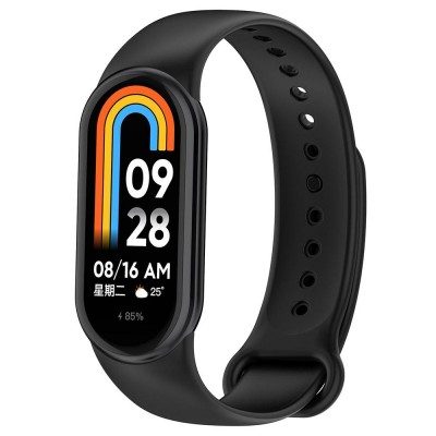Силиконова каишка bSmart за смарт гривна Xiaomi Mi Band 8, Черен