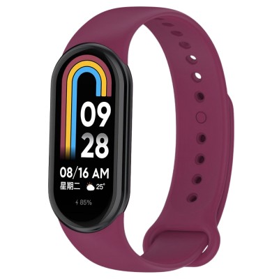 Силиконова каишка bSmart за смарт гривна Xiaomi Mi Band 8, Малинов