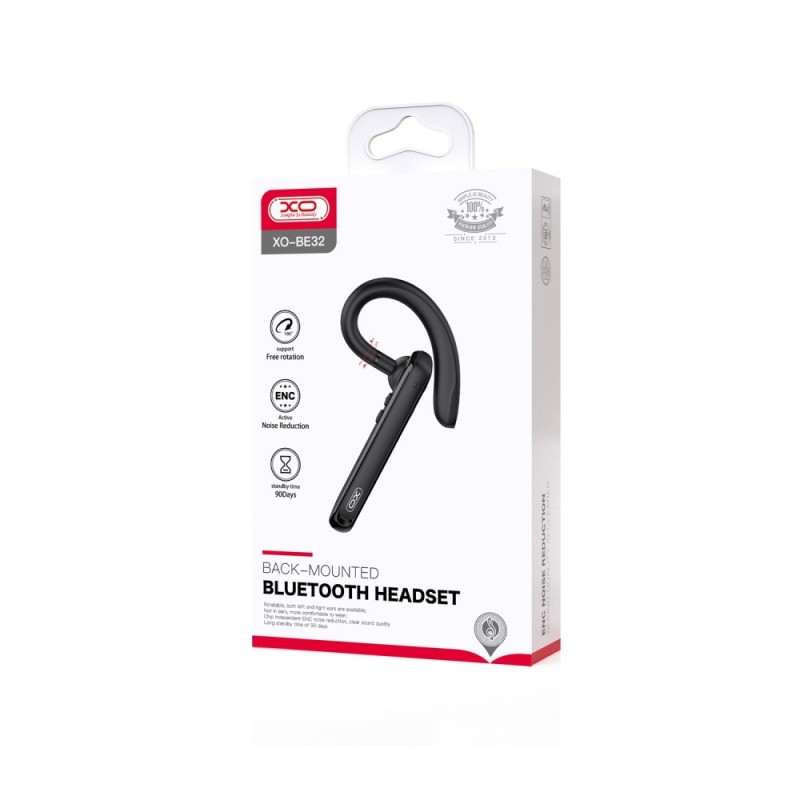Слушалка хендсфри Bluetooth XO BE32, Черна
