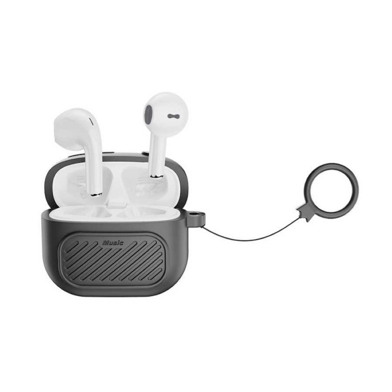 Слушалки Bluetooth безжични XO X26, с черен силиконов кейс, Бели