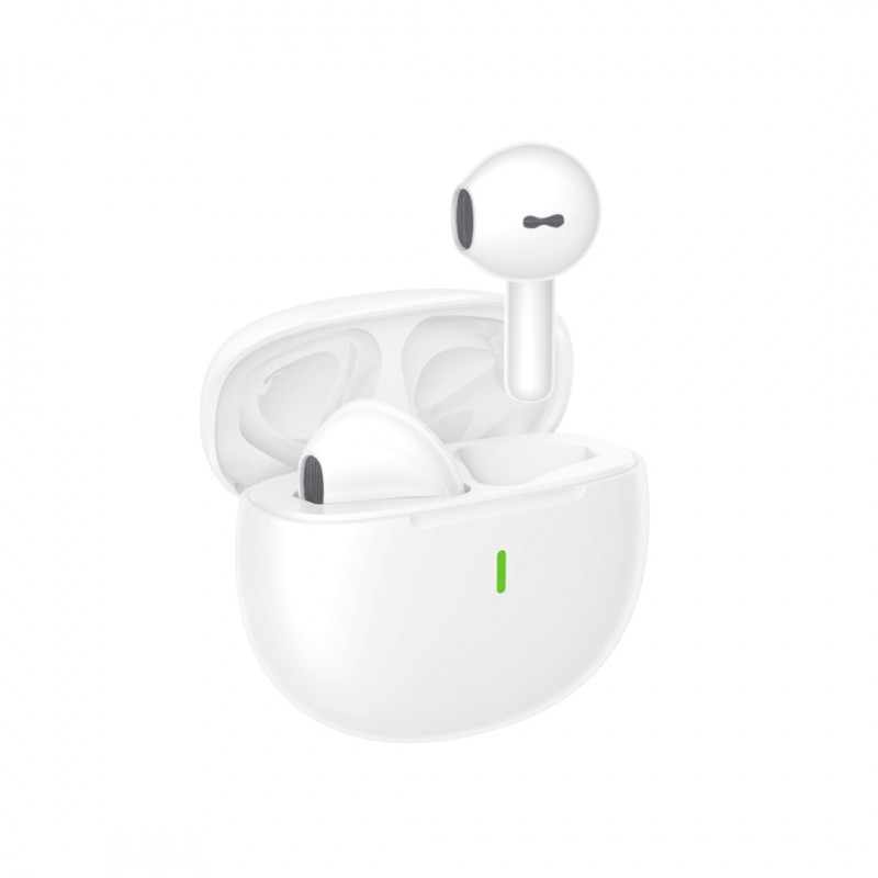 Слушалки Bluetooth безжични XO X26, с черен силиконов кейс, Бели