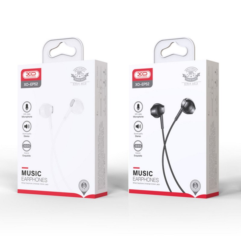 Слушалки HF 3.5 mm XO EP52, Черни