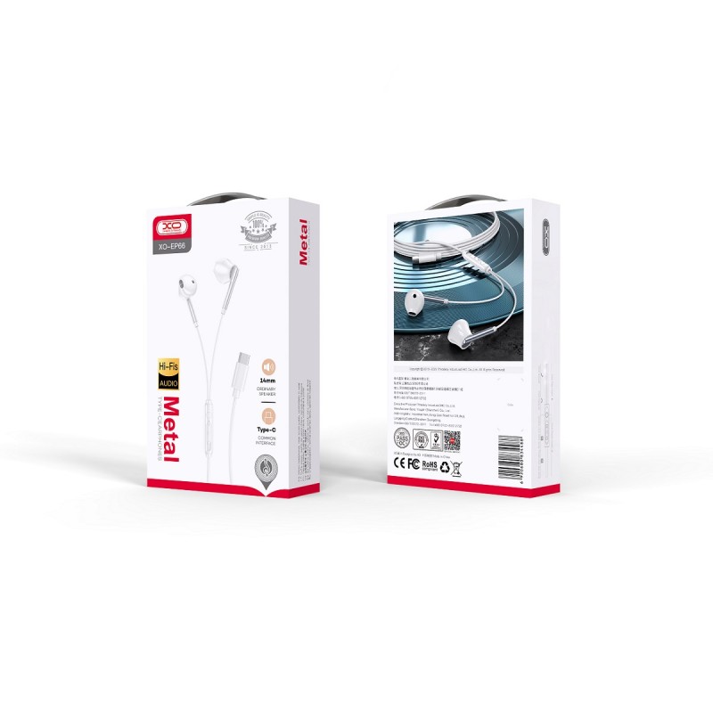 Слушалки HF Type C XO EP66, Бели