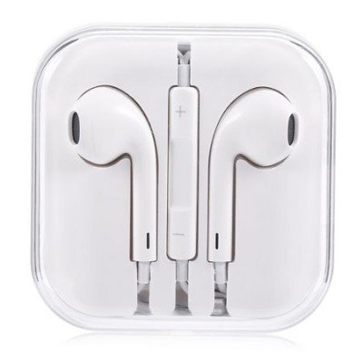 Слушалки HF за iPhone 3.5 mm в кутия, Бели
