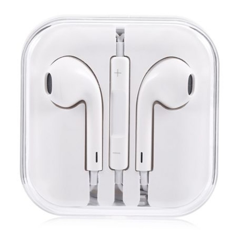 Слушалки HF за iPhone 3.5 mm в кутия, Бели