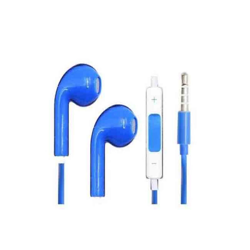 Слушалки HF за iPhone 3.5 mm в кутия, Сини