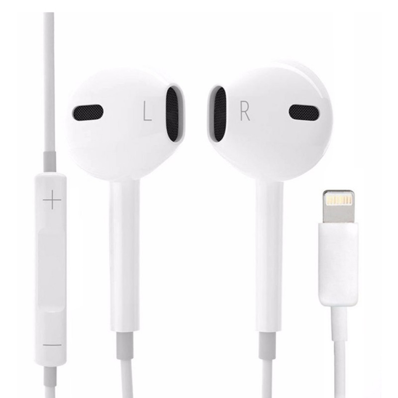 Слушалки HF за iPhone 7/8/XS Lightning original quality, Бели