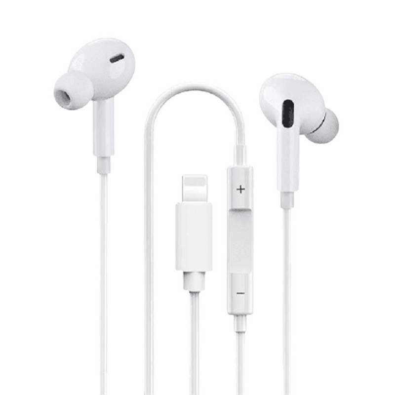 Слушалки HF за iPhone Pro Lightning bluetooth HQ, Бели