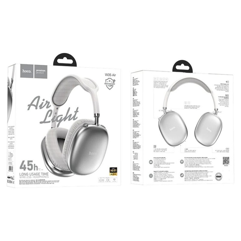 Слушалки Hoco W35 45h Bluetooth, Сребристи