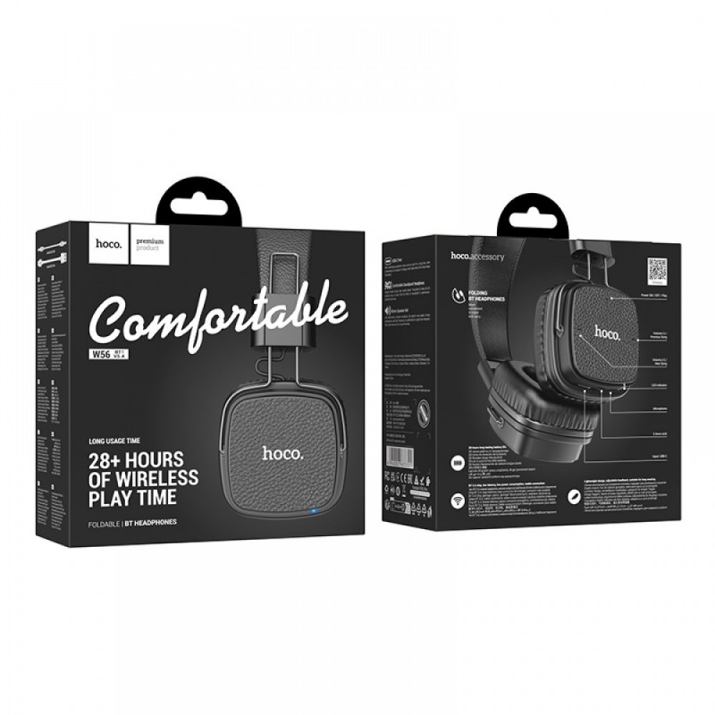 Слушалки Hoco W56 Bluetooth, Черни