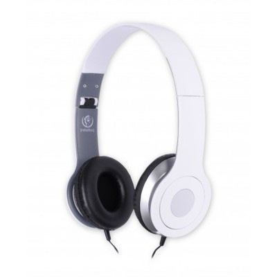Слушалки Rebeltec City, с кабел 3.5 жак, с микрофон, Бели