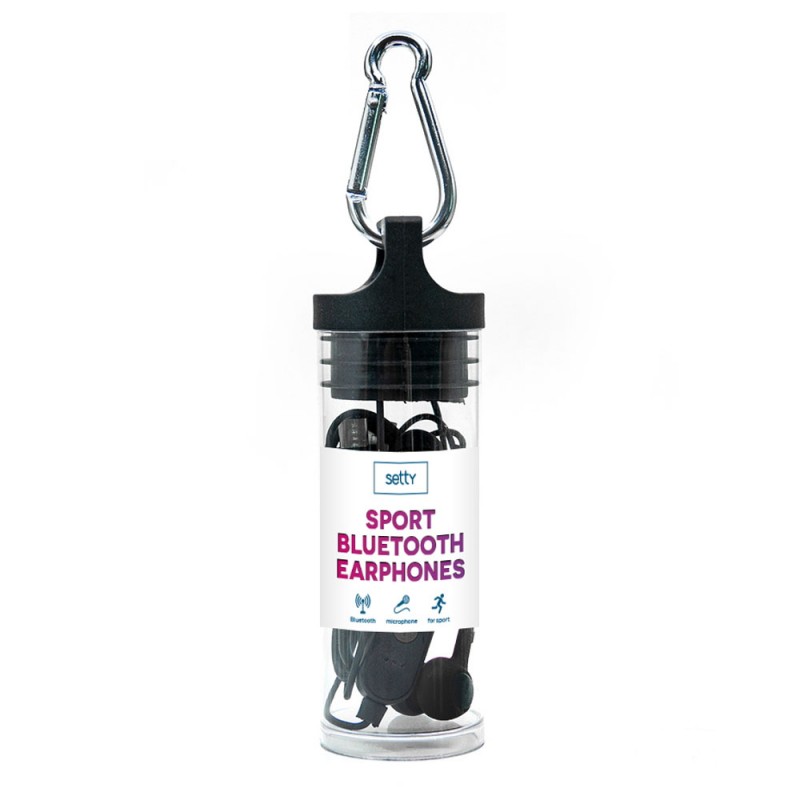 Спортни слушалки Setty Sport Bluetooth с микрофон, Черни