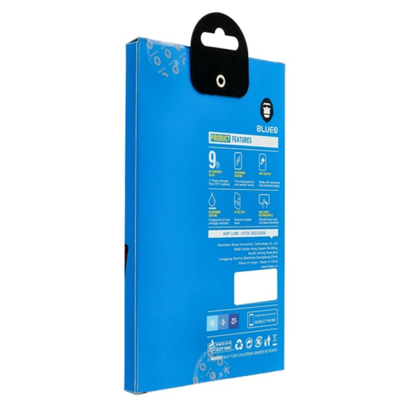 Стъклен протектор за дисплей Blueo 5D Full Strong HD с цяло лепило, За iPhone 11 (6.1), Черен