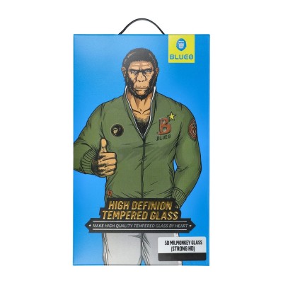 Стъклен протектор Blueo 5D Full Strong HD с цяло лепило, За iPhone 12/12 Pro (6.1), Черен