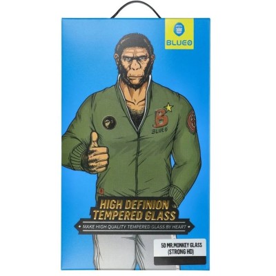 Стъклен протектор Blueo 5D Full Strong HD с цяло лепило, За iPhone 15 Pro (6.1), Черен