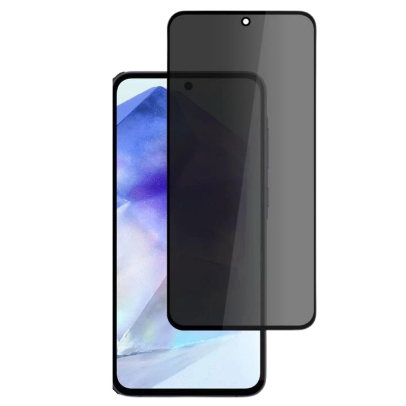 Стъклен протектор за дисплей MBX 5D Full Privacy с цяло лепило, За Samsung Galaxy A16, Черен