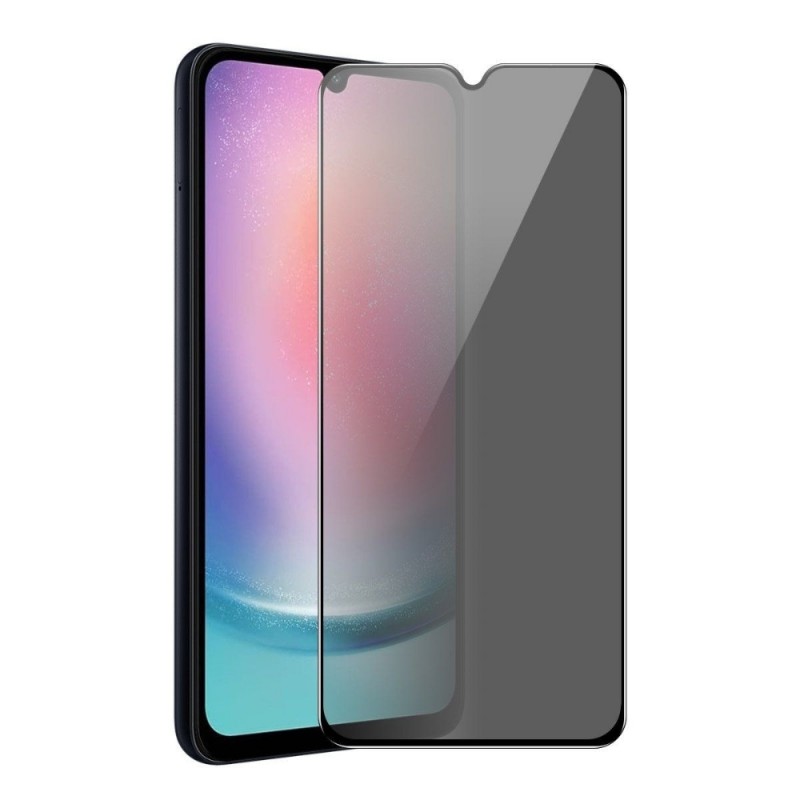 Стъклен протектор за дисплей MBX 5D Full Privacy с цяло лепило, За Samsung Galaxy A55 (A556), Черен