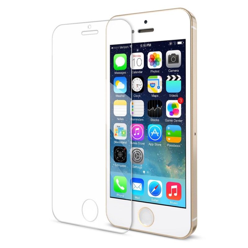 Стъклен протектор за дисплей MBX, За iPhone 5/5s, Прозрачен