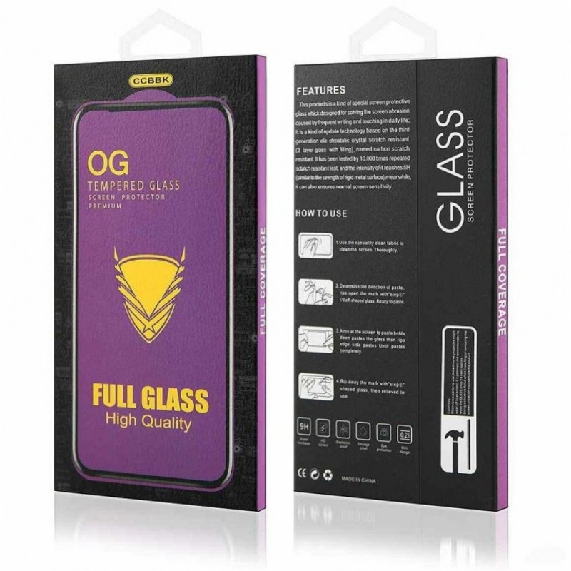 Стъклен протектор OG Premium извит, За Huawei Pura 80 Pro, Черен