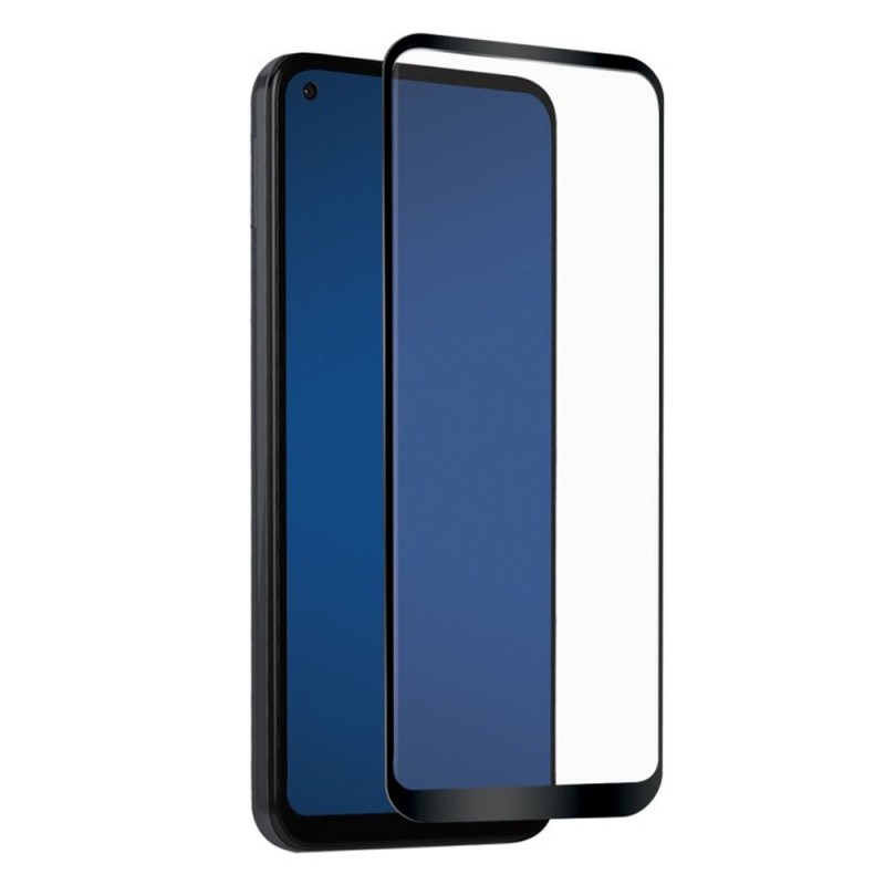 Стъклен протектор за дисплей OG paper box 5D Slim с цяло лепило, За Samsung Galaxy A12/M12 (A125F/M127F), Черен