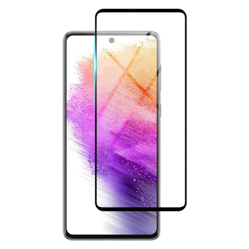 Стъклен протектор за дисплей OG paper box 5D Slim с цяло лепило, За Samsung Galaxy A73 5G (A736B), Черен