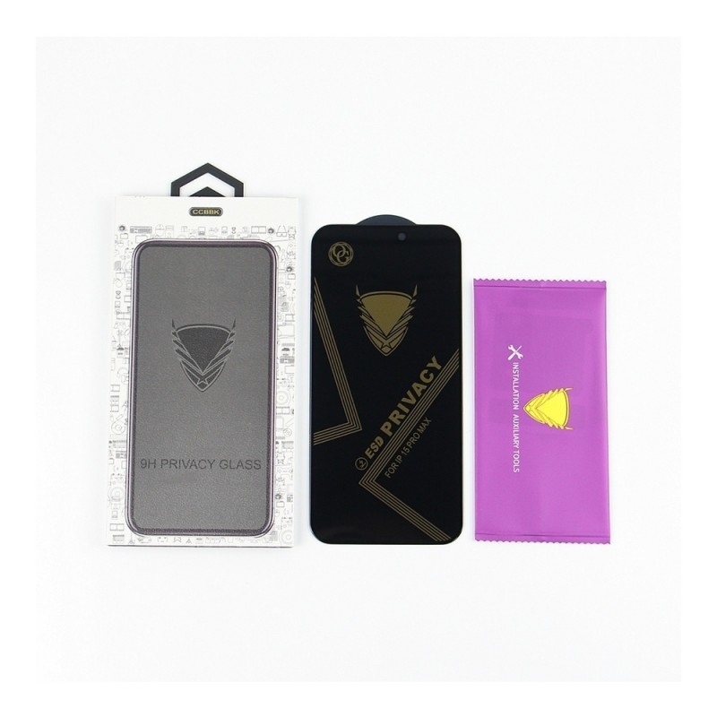 Стъклен протектор OG Premium Privacy с цяло лепило, За iPhone 17 (6.3), Черен